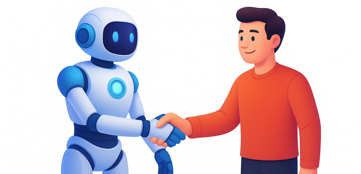 AI handshake illustration